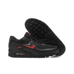 Nike Air Max 90 DX9272-001 - Black Sneakers with Red Swoosh