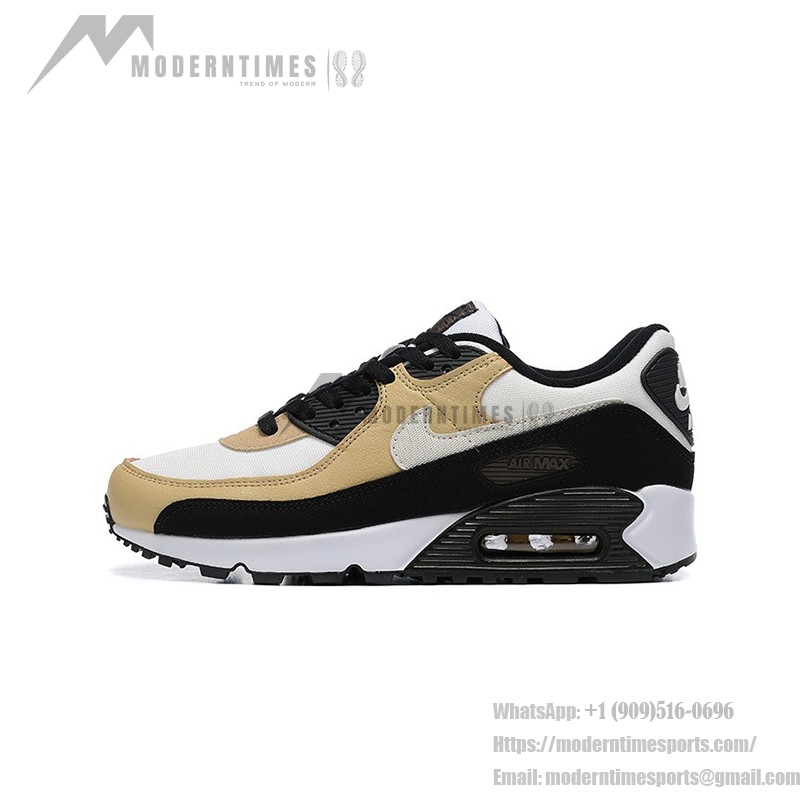 Nike Air Max 90 DZ3522-001 Beige, Black & White Sneakers with Sleek Design