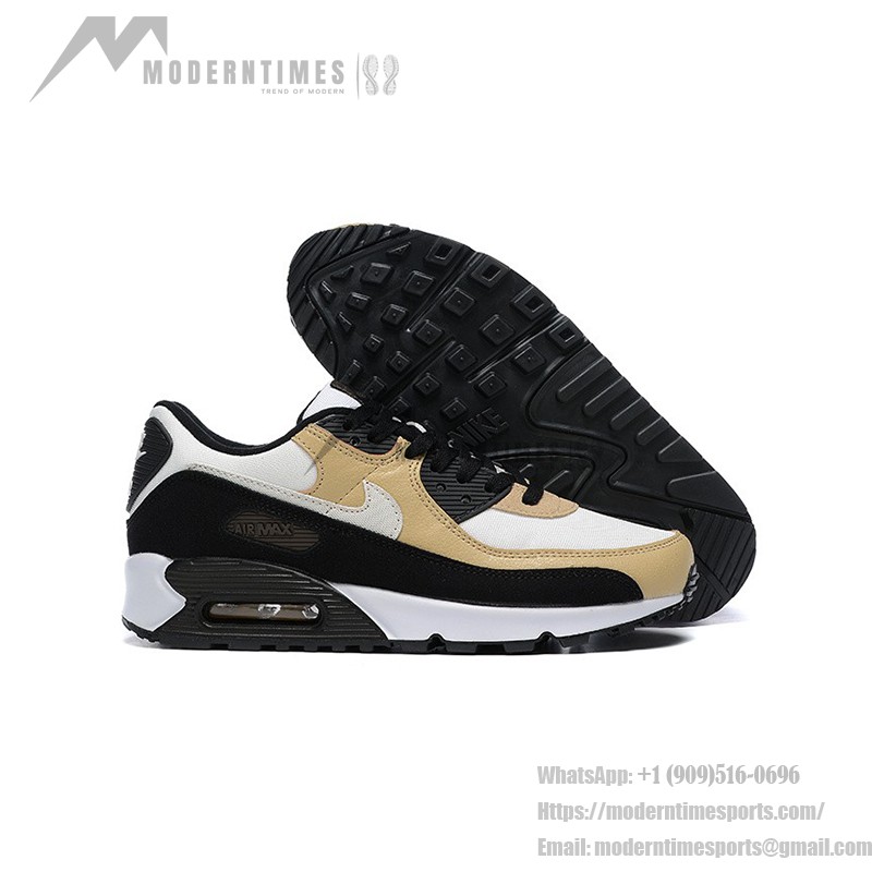 Nike Air Max 90 DZ3522-001 Beige, Black & White Sneakers with Sleek Design