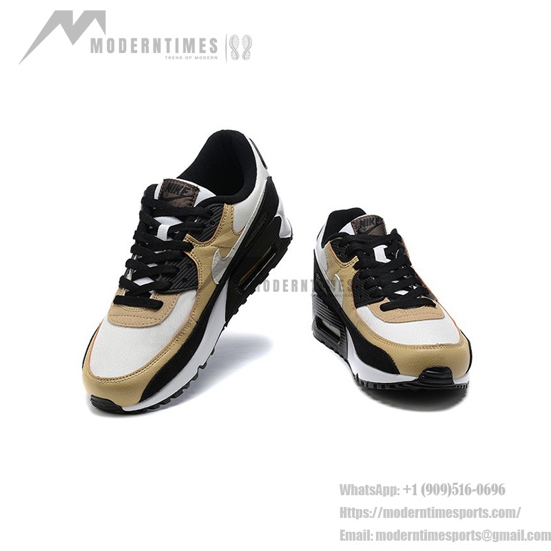 Nike Air Max 90 DZ3522-001 Beige, Black & White Sneakers with Sleek Design