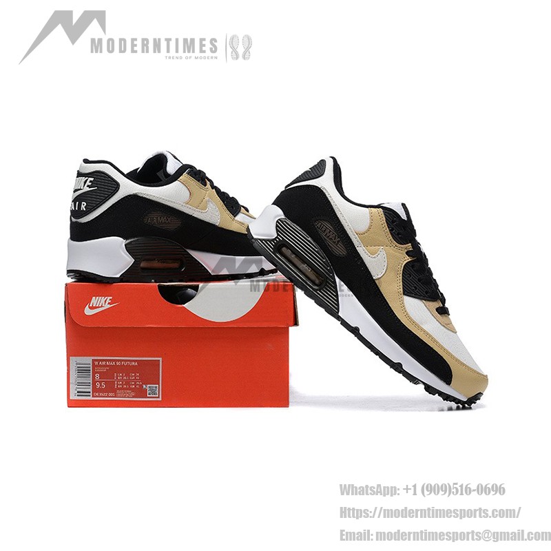 Nike Air Max 90 DZ3522-001 Beige, Black & White Sneakers with Sleek Design