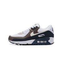 Nike Air Max 90 DZ3522-002 - Weiße Sneaker mit Braunen & Marineblauen Overlays | Ikonischer Stil & Überlegener Komfort