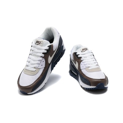 Nike Air Max 90 DZ3522-002 - White Sneakers with Brown & Navy Accents | Timeless Design & Everyday Comfort