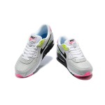 Nike Air Max 90 DZ4398-001 - Grey Sneakers with Neon Pink, Yellow & Blue Accents