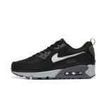 Nike Air Max 90 DZ4495-001 - Schwarze Sneaker mit Weißem Swoosh & Neon-Grünen Akzenten