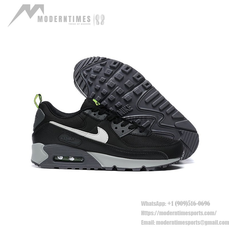 Nike Air Max 90 DZ4495-001 - Black Sneakers with Grey & Neon Green Accents