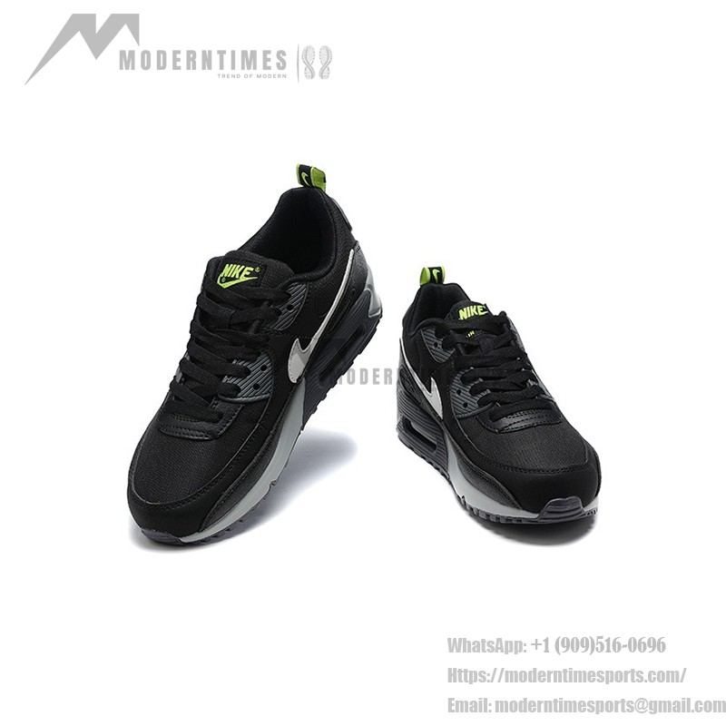 Nike Air Max 90 DZ4495-001 - Black Sneakers with Grey & Neon Green Accents