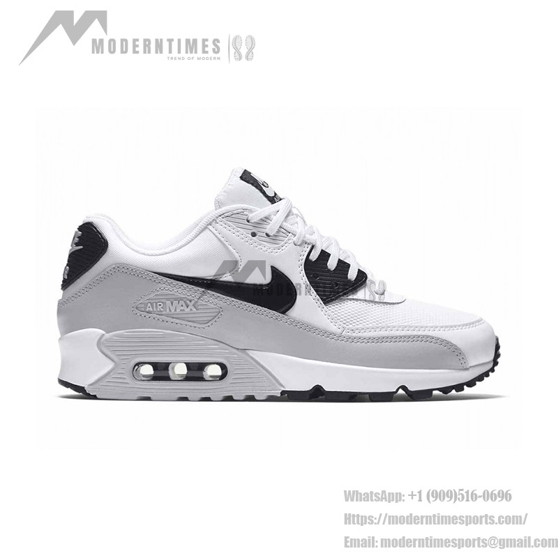 Nike Air Max 90 Essential 616730-111 - Weiß & Schwarze Sneaker mit Air-Dämpfung