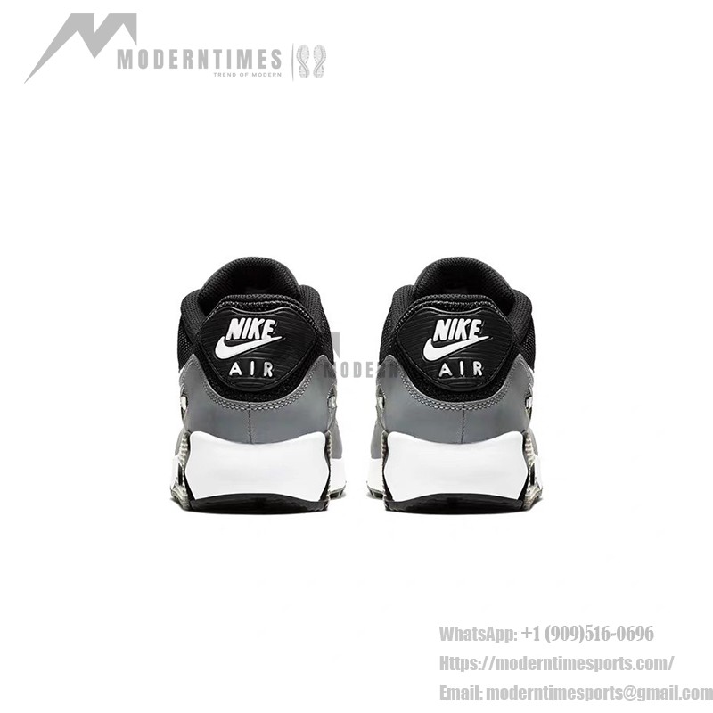 Nike Air Max 90 Essential AJ1285-018 - Classic Black & Grey Sneakers with White Swoosh