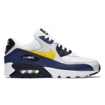 Nike Air Max 90 Essential 'White/Navy/Yellow' AJ1285-101 - White Sneakers with Navy and Yellow Accents