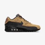 Nike Air Max 90 Essential 'Tan Suede/Black' AJ1285-700 - Tan Suede Sneakers with Black Overlays