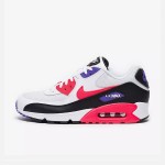 Nike Air Max 90 Essential 'White/Red/Black/Purple' AJ1285-106 - White Sneakers with Red, Black, and Purple Accents