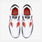 Nike Air Max 90 Essential 'White/Red/Black/Purple' AJ1285-106 - White Sneakers with Red, Black, and Purple Accents