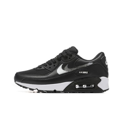 Nike Air Max 90 FD0657-001 - Black Sneakers with Metallic Silver Swoosh | Sleek Design & Everyday Comfort