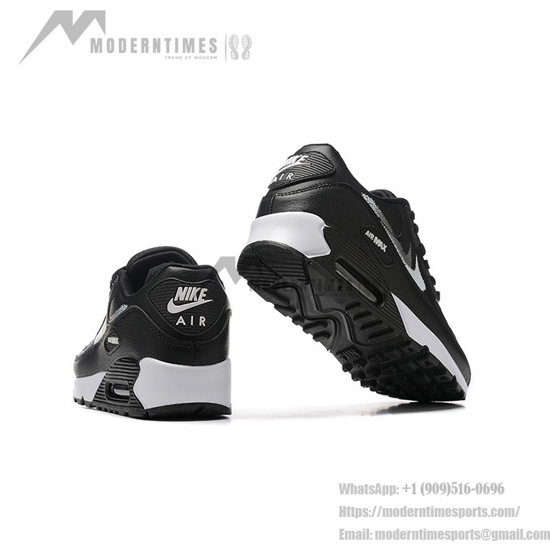 Nike Air Max 90 FD0657-001 - Black Sneakers with Metallic Silver Swoosh