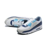 Nike Air Max 90 FD0664-400 - Graue Sneaker mit Marineblauen & Hellblauen Akzenten