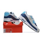 Nike Air Max 90 FD0664-400 - Graue Sneaker mit Marineblauen & Hellblauen Akzenten