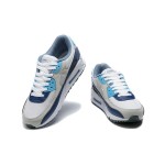 Nike Air Max 90 FD0664-400 - Graue Sneaker mit Marineblauen & Hellblauen Akzenten