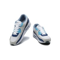 Nike Air Max 90 FD0664-400 - Grey Sneakers with Navy & Light Blue Accents | Iconic Design & Superior Comfort