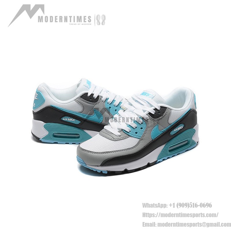 Nike Air Max 90 FD0678-100 - Weiße Sneaker mit blauen und grauen Akzenten