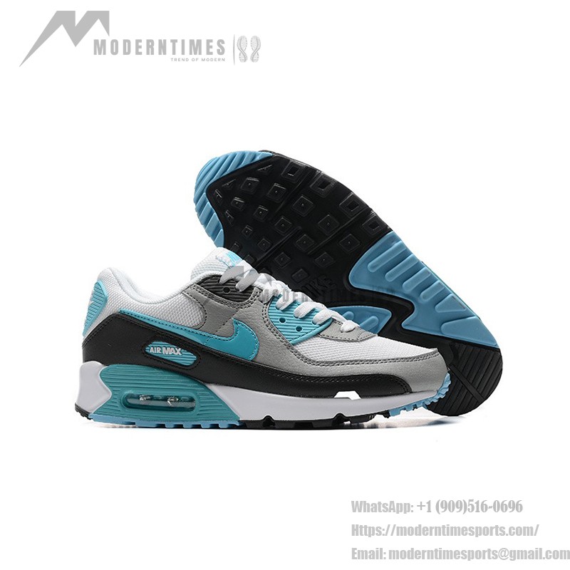 Nike Air Max 90 FD0678-100 - Weiße Sneaker mit blauen und grauen Akzenten