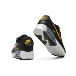 Nike Air Max 90 FJ4229-001 - Black Sneakers with Gradient Orange and Yellow Swoosh