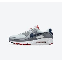 Nike Air Max 90 'USA Grey/Red/Blue' DZ1846-001 - Classic American Style with Premium Comfort