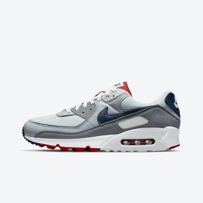 Nike Air Max 90 'USA Grey/Red/Blue' DZ1846-001 - Classic American Style with Premium Comfort