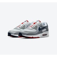 Nike Air Max 90 'USA Grey/Red/Blue' DZ1846-001 - Classic American Style with Premium Comfort