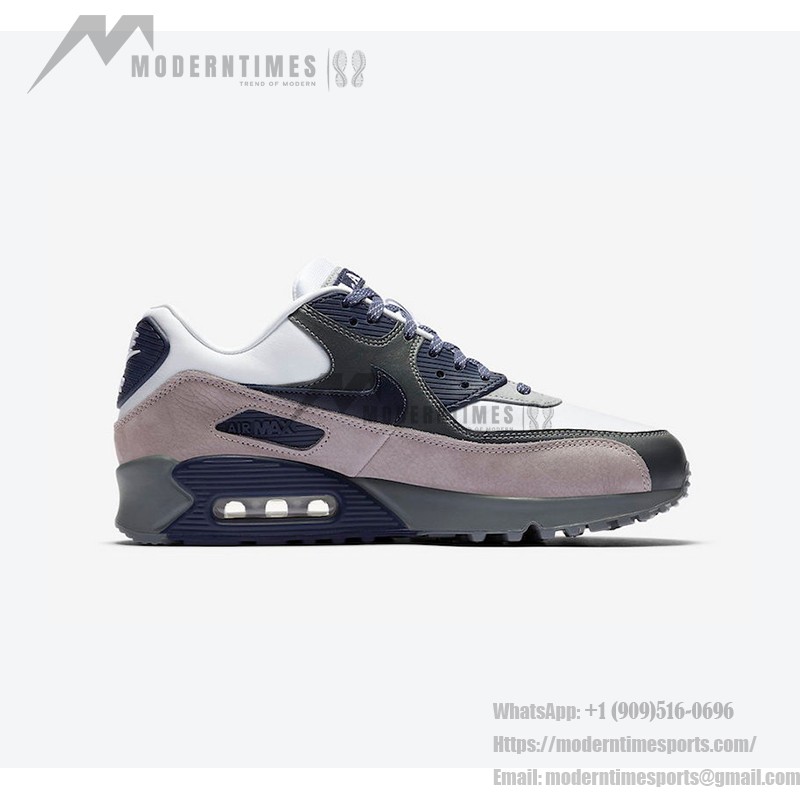 Nike Air Max 90 'Lahar Escape' CI5646-100 in grey, navy, and white with suede and leather details