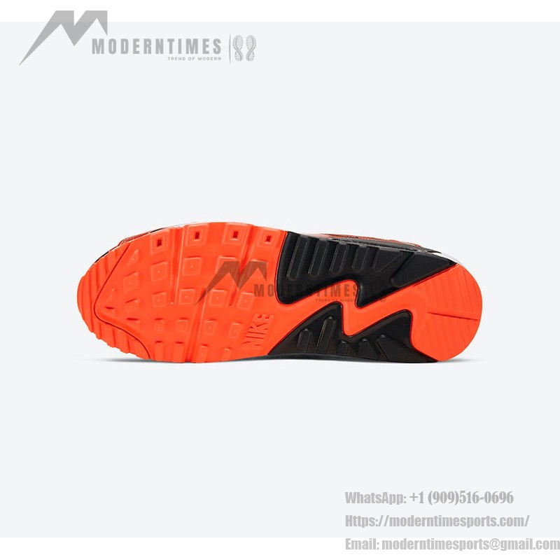 Nike Air Max 90 'Orange Camo' CW4039-800 featuring bright orange tones and camouflage print