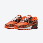 Nike Air Max 90 'Orange Camo' CW4039-800 featuring bright orange tones and camouflage print