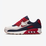 Nike Air Max 90 Premium 'Navy/Red/White' CJ0611-101 with vibrant navy, red, and white accents