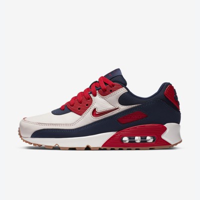 Nike Air Max 90 Premium 'Navy/Red/White' CJ0611-101 - Bold Patriotic Style with Everyday Comfort