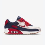 Nike Air Max 90 Premium 'Navy/Red/White' CJ0611-101 with vibrant navy, red, and white accents