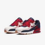 Nike Air Max 90 Premium 'Navy/Red/White' CJ0611-101 with vibrant navy, red, and white accents