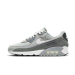 Nike Air Max 90 Premium 'Light Smoke Grey' DA1641-001 in grey tones with white and dark grey accents