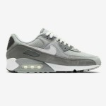 Nike Air Max 90 Premium 'Light Smoke Grey' DA1641-001 in grey tones with white and dark grey accents