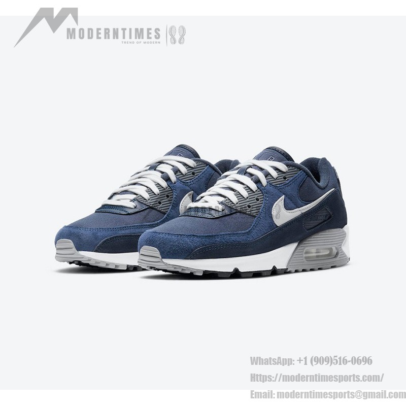 Nike Air Max 90 Premium 'Obsidian/Weiß' DA1641-400 in Marineblau und Weiß