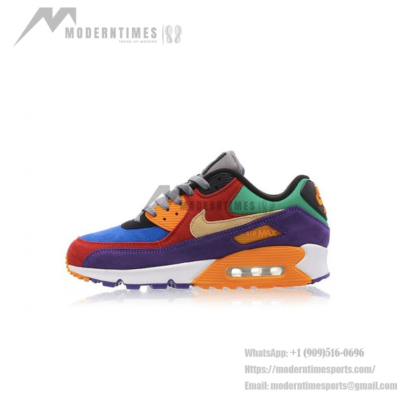 Nike Air Max 90 QS 'Viotech' CD0917-600 - Multicolored Suede Sneakers with Max Air Comfort