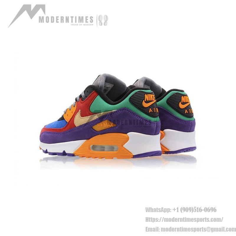 Nike Air Max 90 QS 'Viotech' CD0917-600 - Multicolored Suede Sneakers with Max Air Comfort