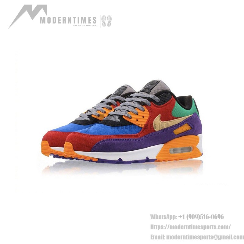 Nike Air Max 90 QS 'Viotech' CD0917-600 - Multicolored Suede Sneakers with Max Air Comfort