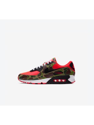 Nike Air Max 90 'Reverse Duck Camo' CW6024-600 - Bold Camo with Vibrant Infrared Accents