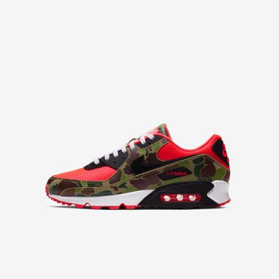 Nike Air Max 90 'Reverse Duck Camo' CW6024-600 - Bold Camo with Vibrant Infrared Accents