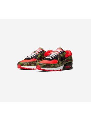 Nike Air Max 90 'Reverse Duck Camo' CW6024-600 - Bold Camo with Vibrant Infrared Accents