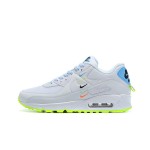 Nike Air Max 90 SE 'Worldwide' CK7069-100 - White Sneakers with Neon Accents and Max Air Cushioning