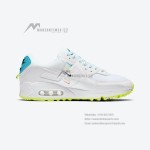 Nike Air Max 90 SE 'Worldwide' CK7069-100 - White Sneakers with Neon Accents and Max Air Cushioning