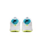 Nike Air Max 90 SE 'Worldwide Pack' CK7069-100 in white with colorful Swooshes and neon green accents