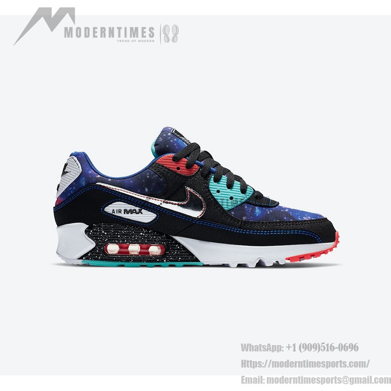 Nike Air Max 90 "Supernova" Edition - Galaxy Design with Neon Accents