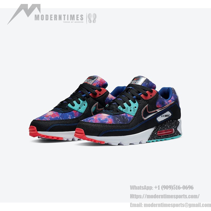 Nike Air Max 90 "Supernova" Edition - Galaxy Design with Neon Accents